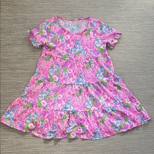 Lilly Pulitzer Floral Pink and Green Dress